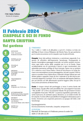 Santa Cristina (VAL GARDENA) - Ciaspole e Sci di fondo - 11 febbraio 2024