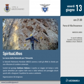 SpirituaLithos - Le rocce delle Dolomiti per l&#039;Umanità - 13 giugno 2025 - Estate InArzignano