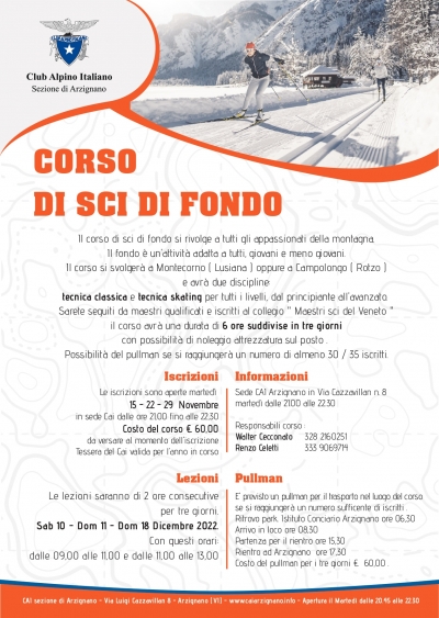 CORSO SCI FONDO 2022