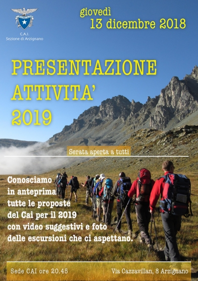 Serata Presentazione Attività 2019