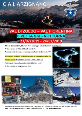 VAL DI ZOLDO - SCI DISCESA - sabato 23 e domenica 24 febbraio 2019