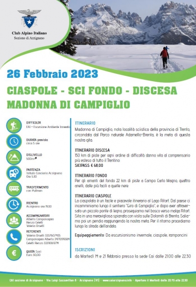 Madonna di Campiglio - Ciaspole, Sci di fondo e discesa - 26 febbraio 2023