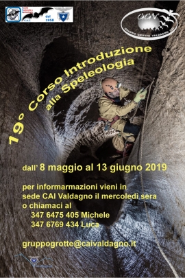 19° CORSO DI INTRODUZIONE ALLA SPELEOLOGIA - 2019