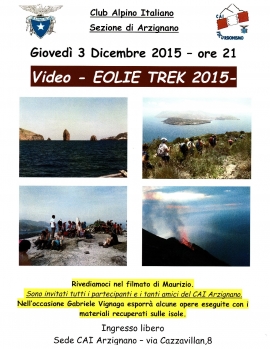 Serata Video &quot;Eolie Trek 2015&quot;