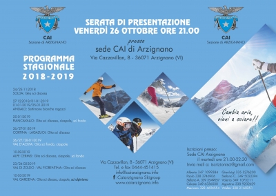 Programma attività invernali 2018 - 2019