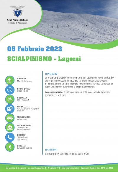 Uscita Scialpinismo e Corso base di Alpinismo (A1)