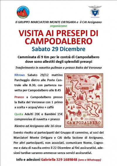 VISITA PRESEPI A CAMPODALBERO - sabato 29 dicembre