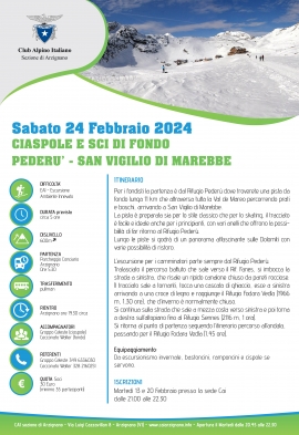 PEDERU&#039; - SAN VIGILIO DI MAREBBE - Ciaspole e Sci di fondo - Sabato 24 febbraio 2024