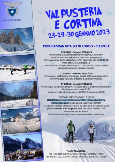VAL PUSTERIA - CORTINA sci fondo e ciaspole